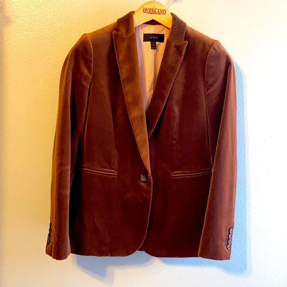 J Crew velvet blazer